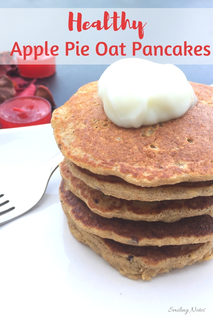 Healthy Apple Pie Oat Pancakes